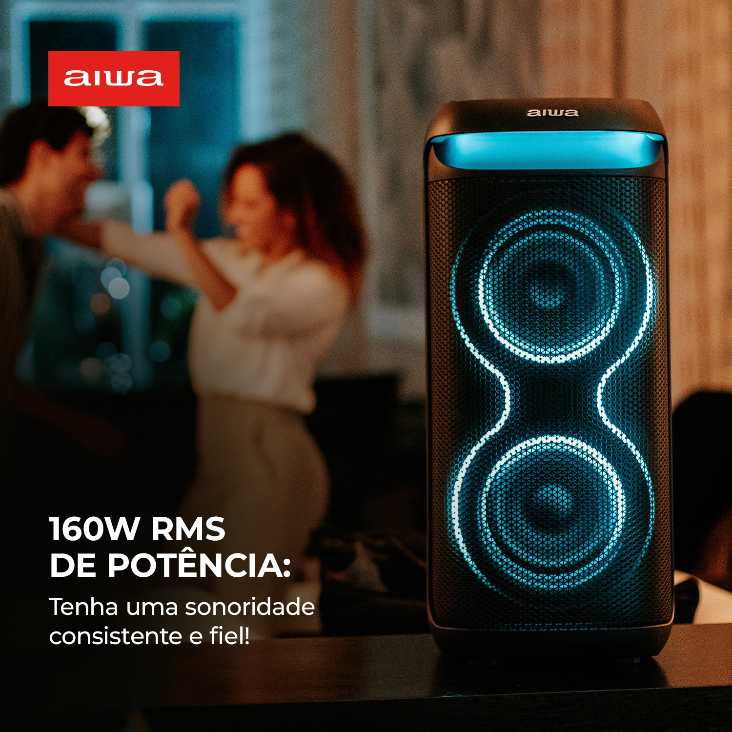 Caixa De Som Amplificada Party Box Aiwa Aws-pb-08 Bluetooth Caixa De Som Amplificada Party Box Aiwa Aws-pb-08 Bluetooth